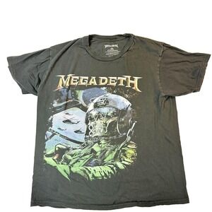 Megadeth Shirt Men Medium Black 2022 Tour Night Stalkers Metal Band Concert Tee